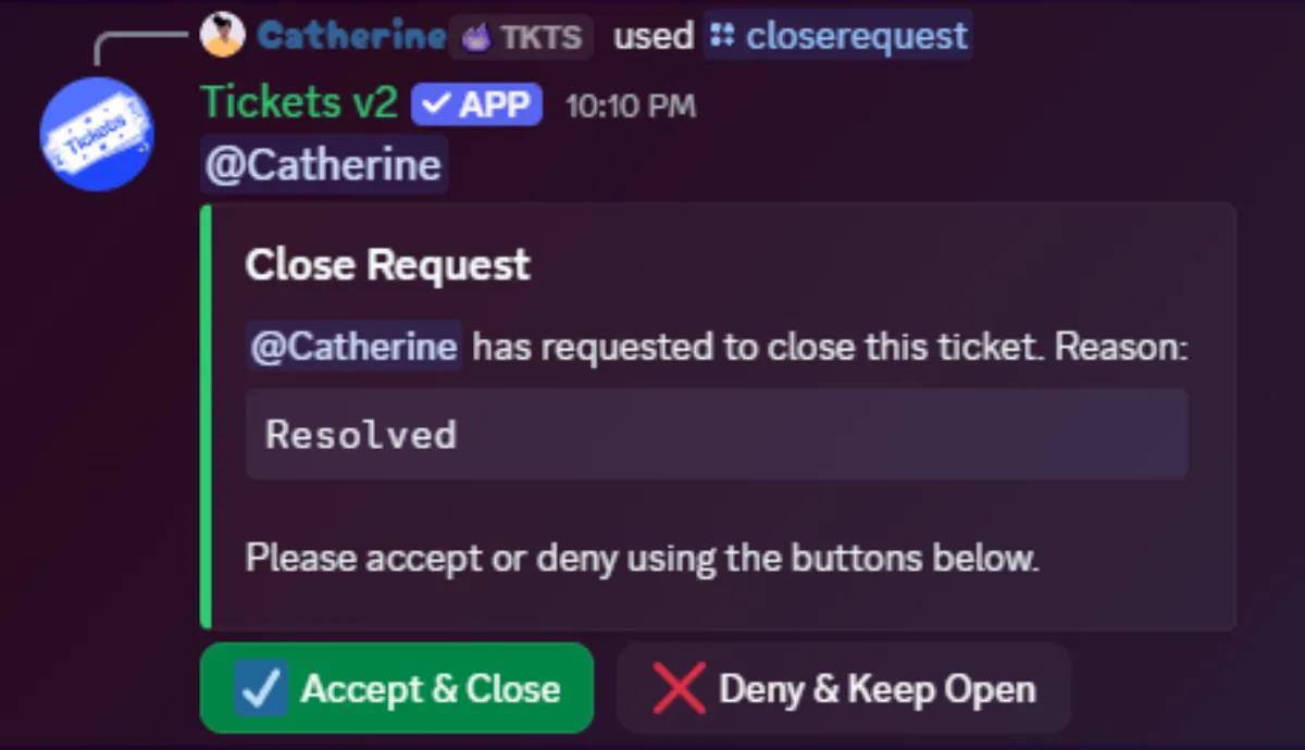 Close Request
