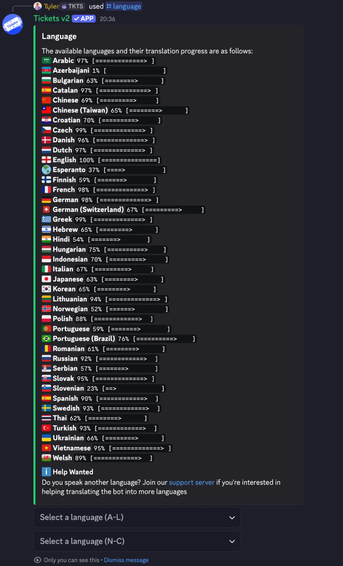 Language List
