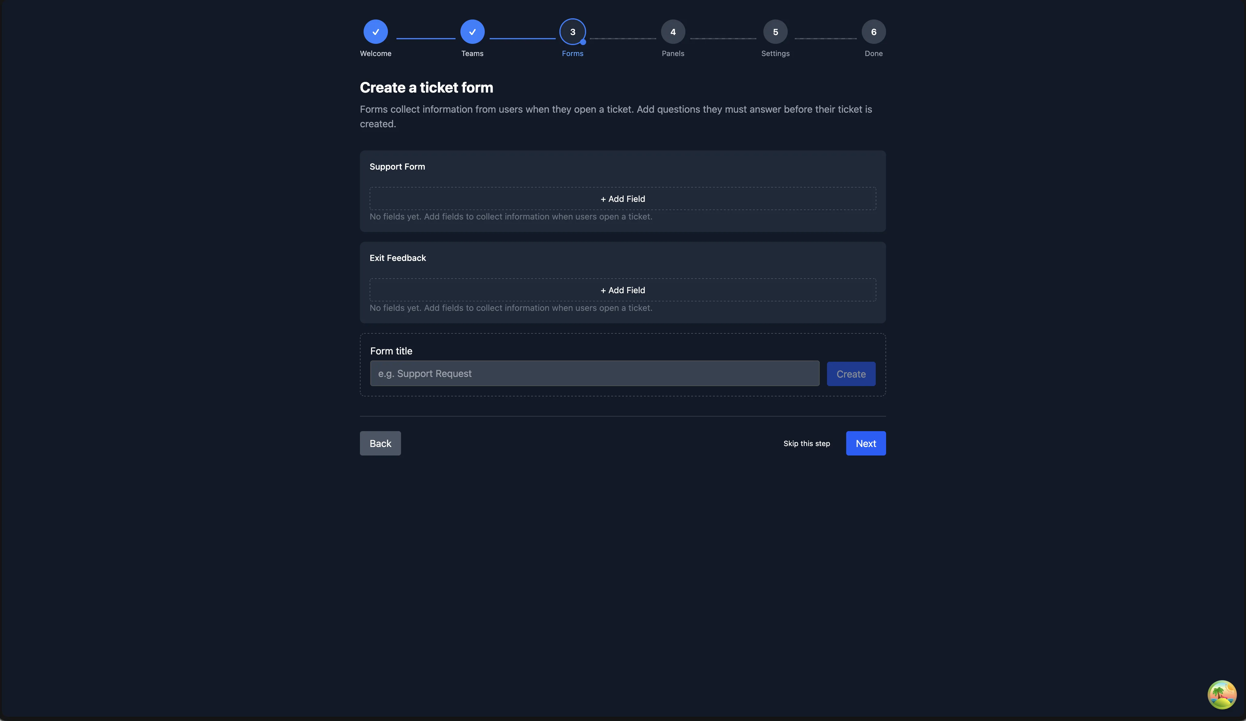 Onboarding forms