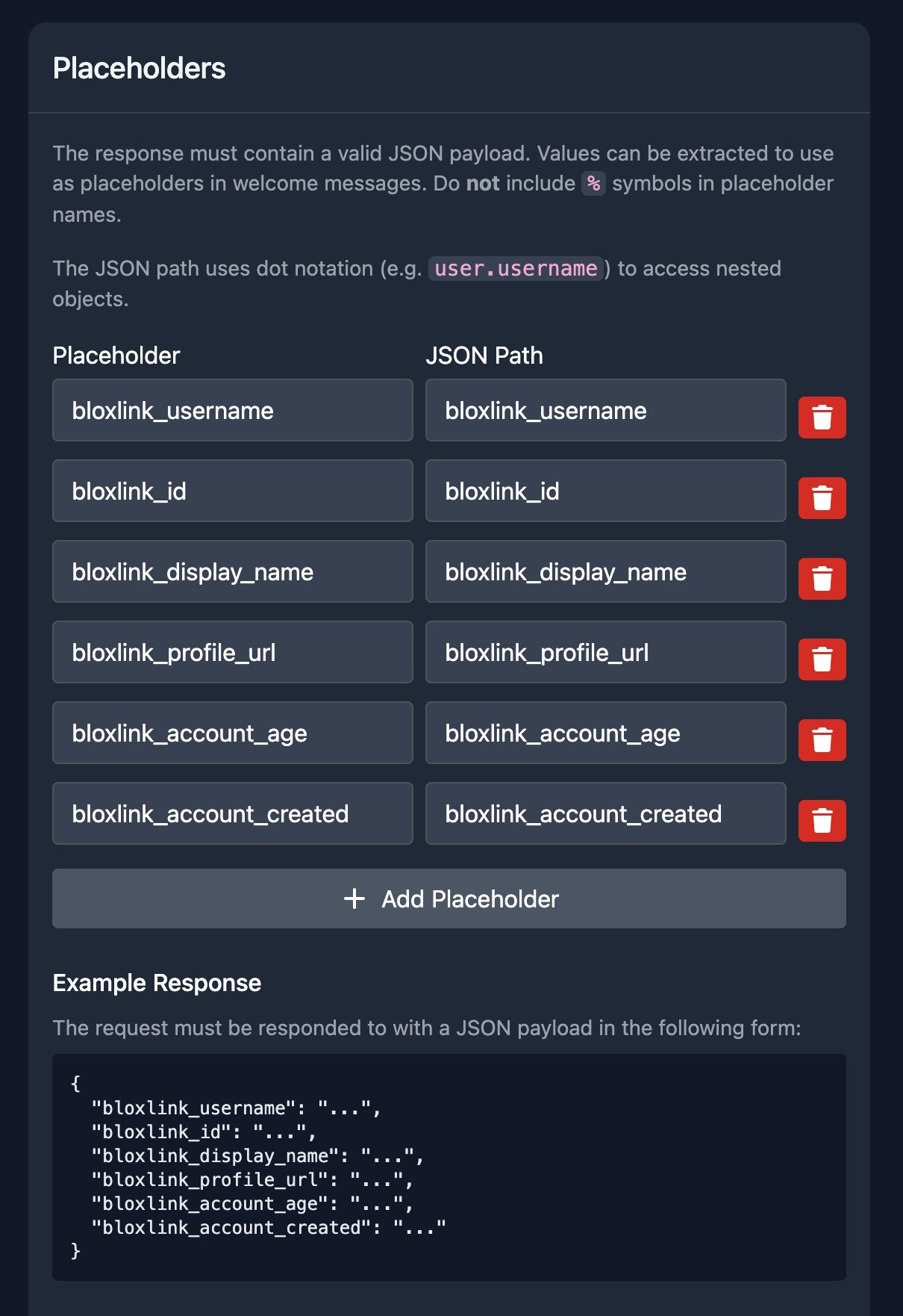 Placeholder Creation