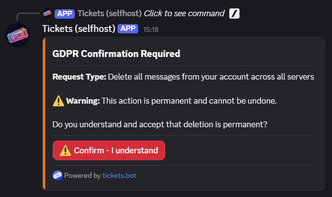 Message Confirmation
